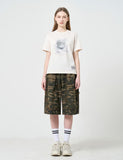 Double Knee Carpenter Washing Camo Bermuda Pants