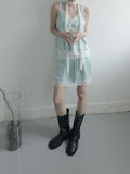 Seve Lace Satin Skirt