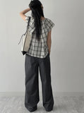Way Nylon Adjust Wide Pants