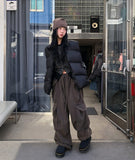 Top Washed Big Pocket Cargo Sweatpants