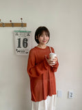 [unisex] Simty Linen Punching Over Knit