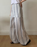 Hoch Summer Stripe Wrap Skirt Pants