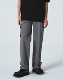 HEM BUTTON UTILITY CARGO NYLON PANTS