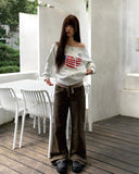 Emin Color Matching Banding Strap Pocket Bootcut Training Long Pants