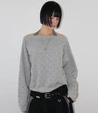BUBBLE OFF-SHOULDER SWEAT