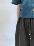[unisex] Gecom Pigment Banding Bermuda Pants