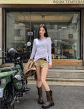 Modney pintuck tail shirring long sleeve