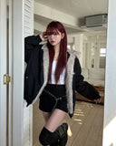 Dozen Rivet Raccoon Fur Hooded Padding