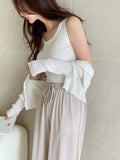Select Two Button Summer Ribbed Cardigan