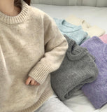 Pastel Pudding Color Wool Blend Basic Round Knit