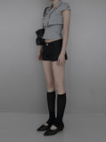 Reco coated leather shorts