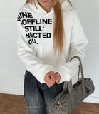 Meln Lettering Cropped Hoodie