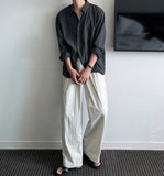 Summer Wide Baslock Banding Pants