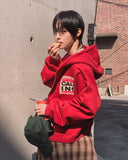 Collings Printed Crop Hoodie