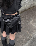 Zno Half Moon Leather Cross Bag