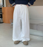 Tenmill Pintuck Cotton Wide Pants