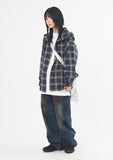Retro over check hood shirt