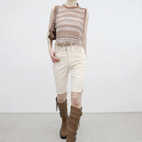 Mijeune Fringe Sleeveless Knitwear