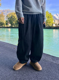 Unisex basic cotton tapered pants
