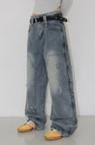 DAMAGE DOUBLE KNEE DENIM