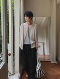 Ropi Punched Linen Knit Cardigan
