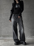 See-through deep round neck tee
