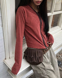 Roban Slim Stripe Two-Way Hooded Zip-Up