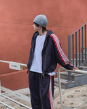 Toys Color Matching Track Line Hood Zip-Up Pants Set