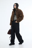 Prani patch brushed wide jeans
