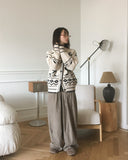 Nelz Corduroy Snap Wide Pants