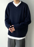 lambs wool v neck crop knit
