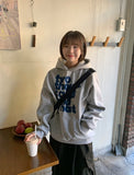 [unisex] Dokiri Lettering Brushed Hoodie