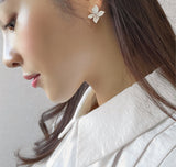 Ozuah Cubic Butterfly Earrings (Silver Needle)