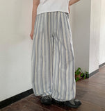 Milbo Stripe Banding Wide Pants