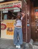 Builder Stripe Carpenter Denim Pants