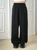 Lating Pin Stripe Banding Long Wide Pants
