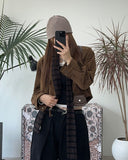 Seen suede crop jacket (+mini bag)