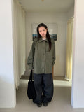 Tiol Cotton Collar Bomber Jacket