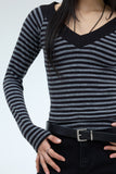 Natman Stripe V-neck Sweater