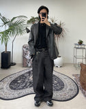 Pra leather over blazer