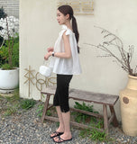 Luxury One Ribbon Strap Halter Neck A-Line Sleeveless Blouse