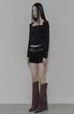 [mnem] Bolero Shirring Top - Renew