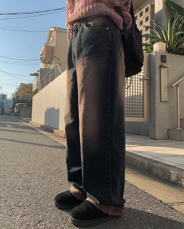 【Anyone more】Tokyo Teen Washing Wide Denim Pants Anyone more (エニワンモア) - トウキョウティーンウォッシング