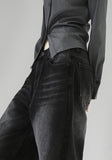 Bane Smoky Black Wide Denim Pants