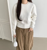 Basic Mid Season Semi Crop Knit