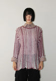 (WOOL) AURA SHEER STRIPE KNIT