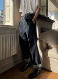 Minimal Deep Pintuck Denim