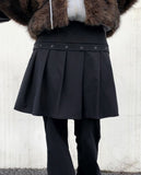 [Fake Layered] Luan Eyelet Layered Midi Skirt with Bootcut Pants