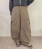 Tehit Curved Banding Cargo Wide Pants