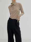 Turtleneck Ribbed Warmer T-Shirt